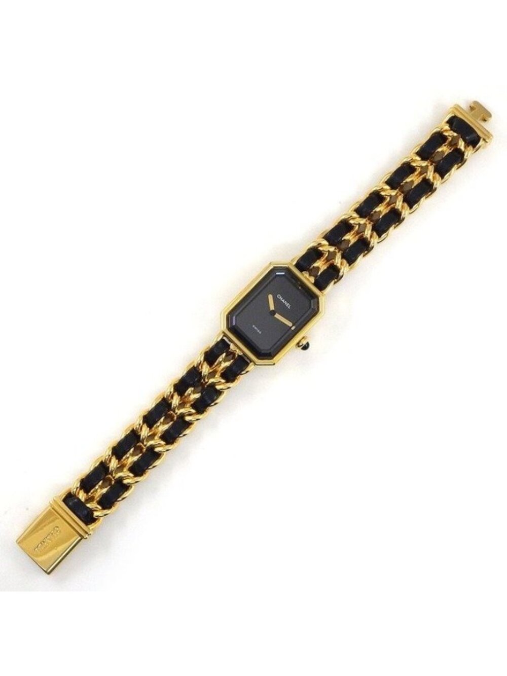 Chanel Watch Premier M Octagonal Black Dial Chain Breath Leather - Picture 3 of 9
